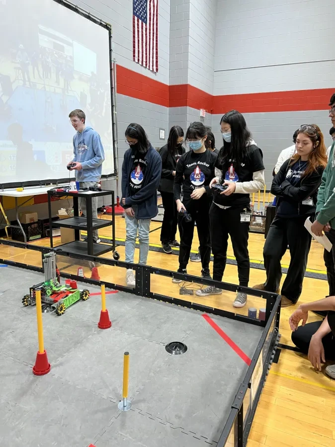 Team Rocket competing with its POWERPLAY robot